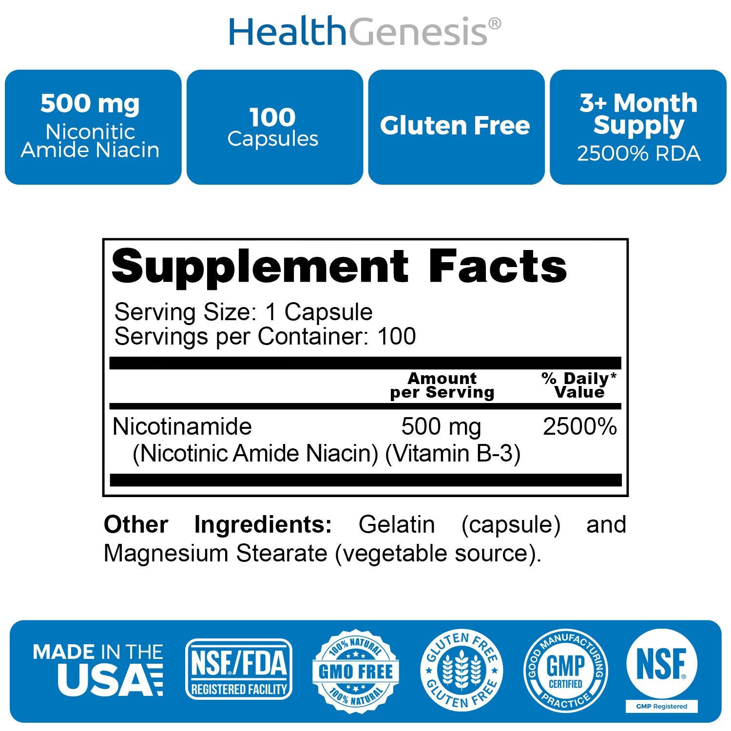 Dose directions image illustrating easy once-daily use for Health Genesis B-3