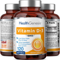 Health Genesis Non-GMO Soy-Free formula label emphasizes clean ingredients.