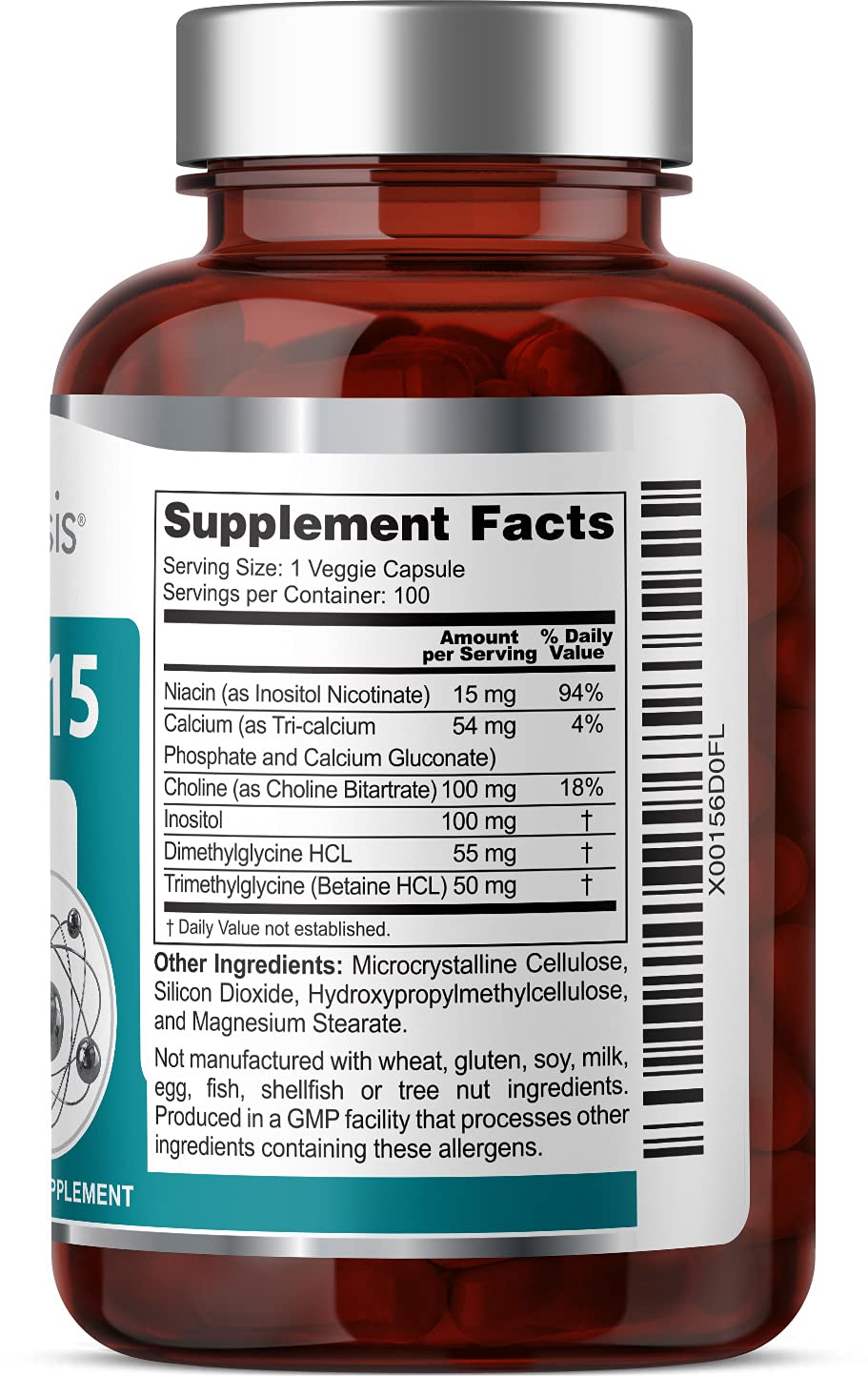 Health Genesis Super B15 capsules close-up illustrating easy daily dosage