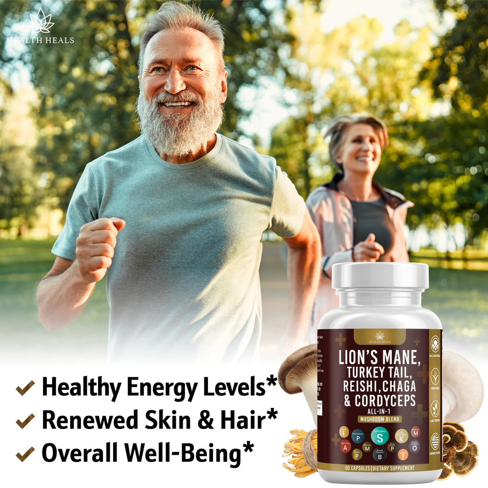 Health Heals Chaga powder capsules providing antioxidant-rich daily ritual