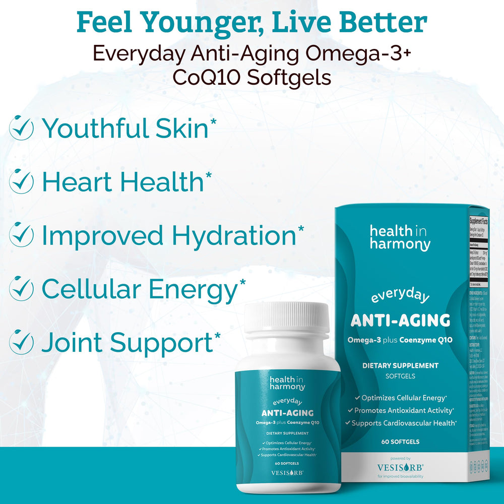 HEALTH IN HARMONY Heart energy support softgels for daily activity