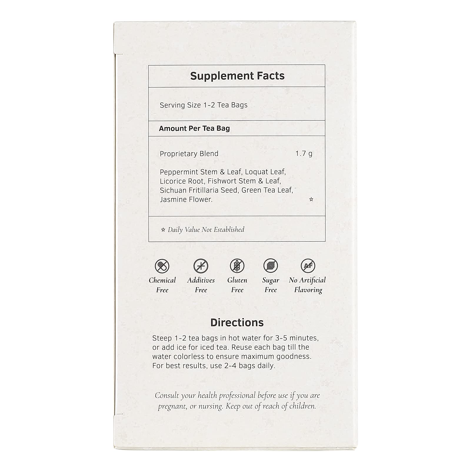 Health King Stop Smoking Tea pack closeup, highlighting a premium herbal blend.