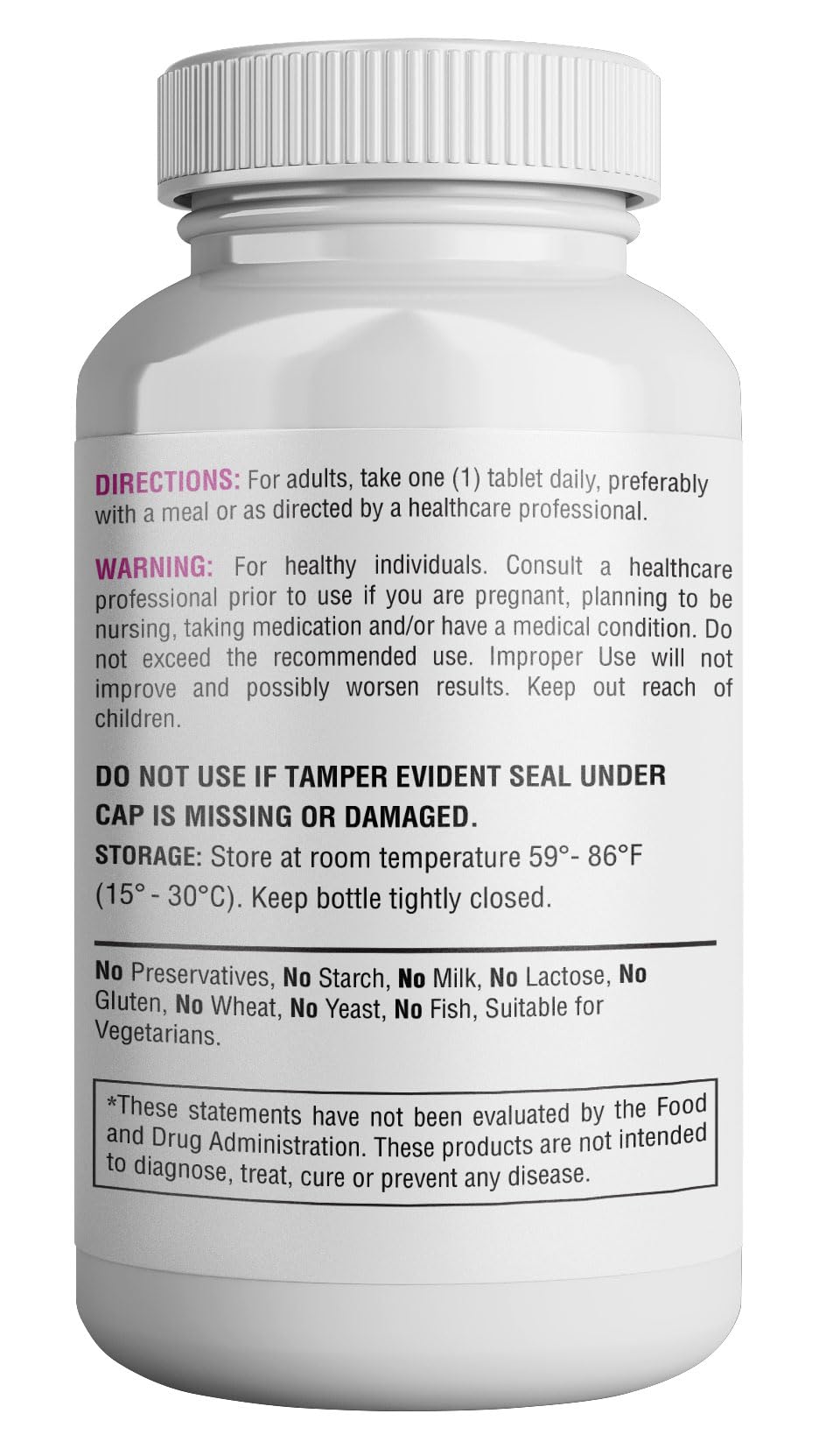 HEALTH LFE 365 B12 nutrition facts indicate gluten-free vegan-friendly formula.