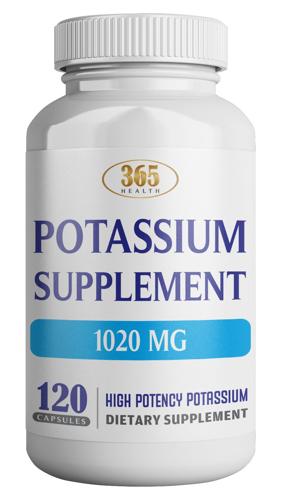 HEALTH LFE 365 Potassium bottle front view for daily mineral support