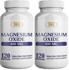 HEALTH LFE magnesium 400mg tablet for immune support and relaxation.