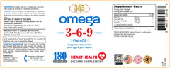 HEALTH LFE Omega 3-6-9 ingredients blend from fish, flaxseed, and borage oils.