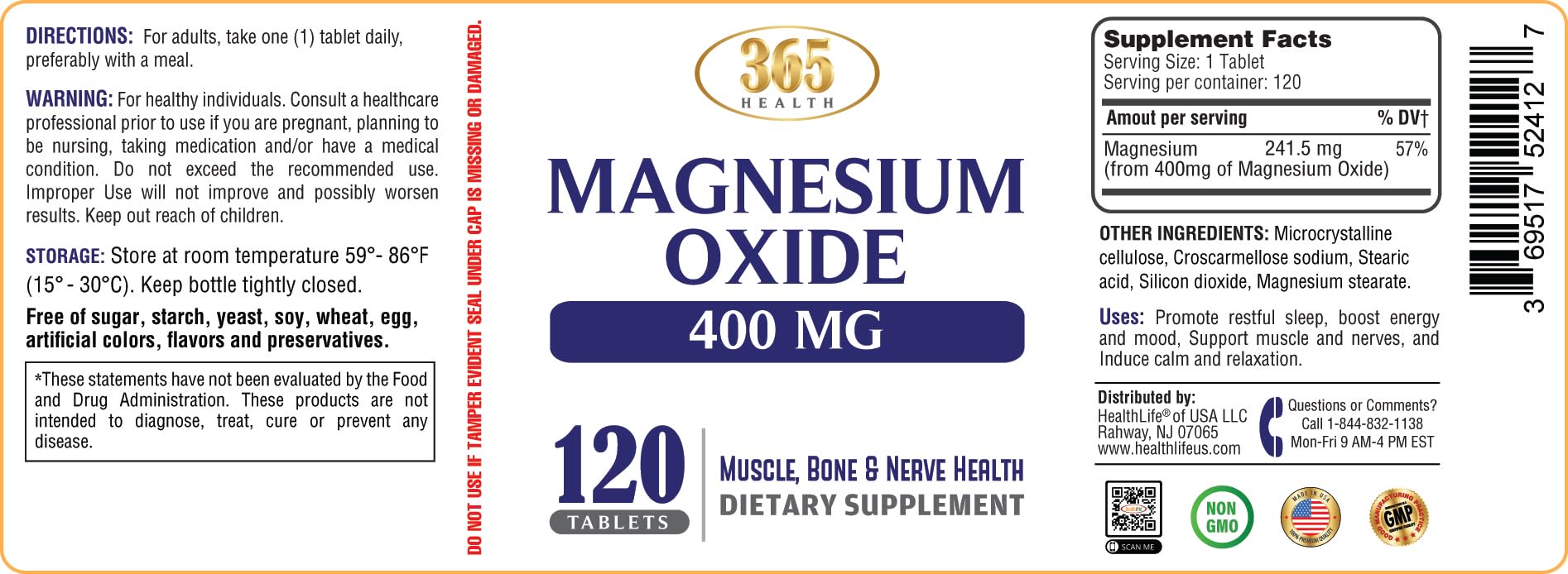HEALTH LFE magnesium tablet with water for easy daily intake.