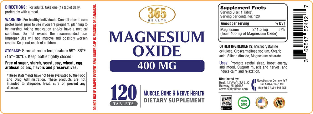 HEALTH LFE magnesium tablet with water for easy daily intake.