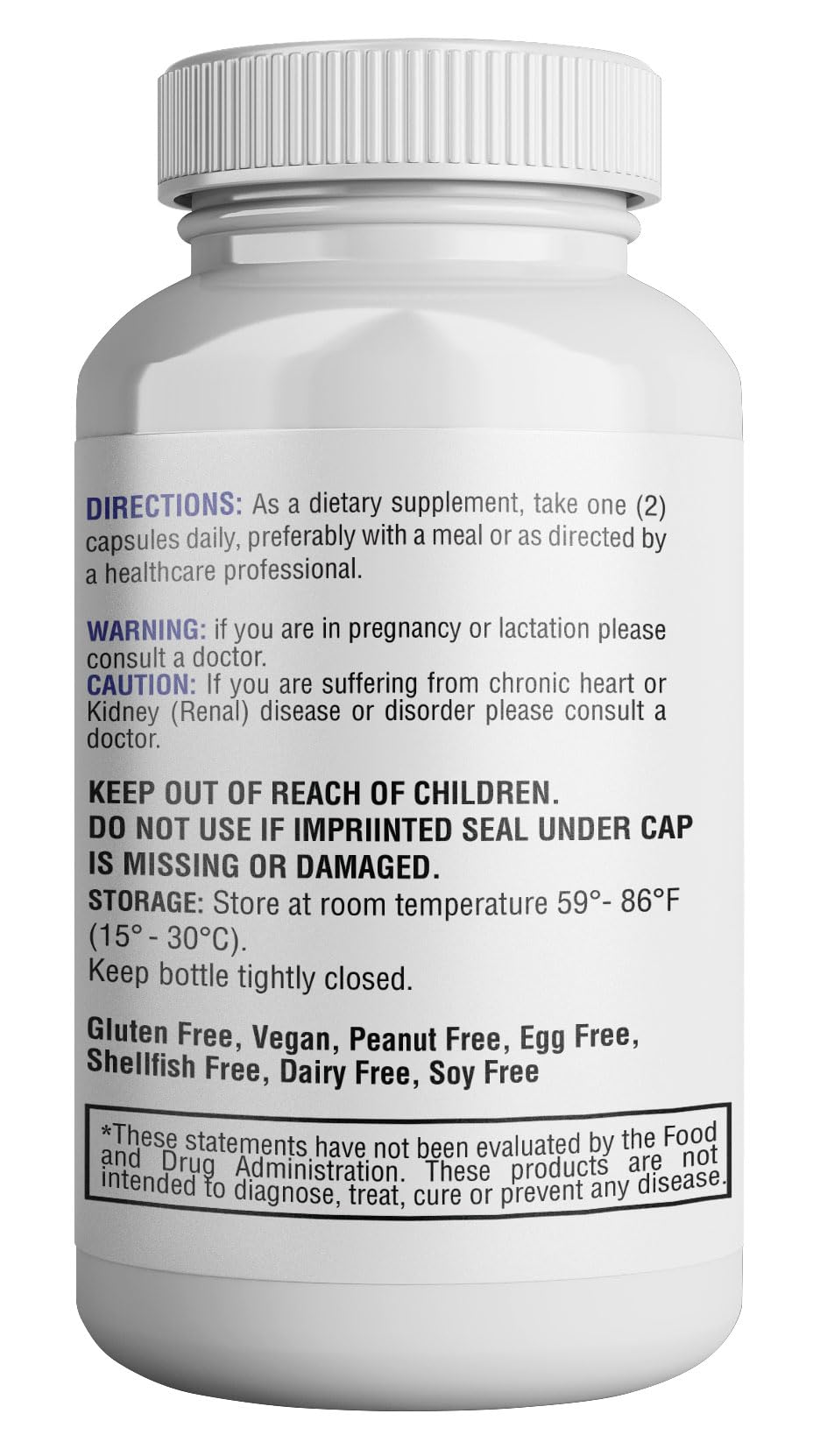 HEALTH LFE potassium capsules inside bottle ready for everyday use