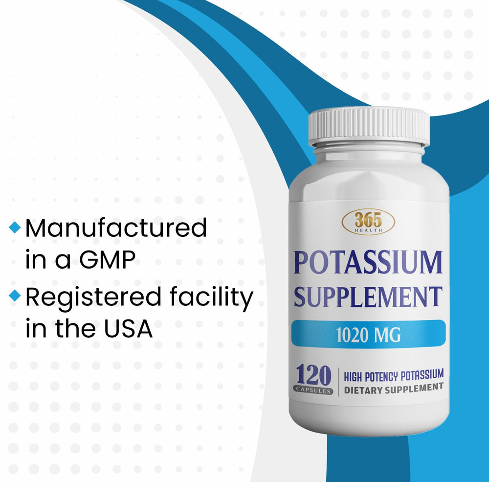 HEALTH LFE potassium serving suggestion with capsules ready for daily intake