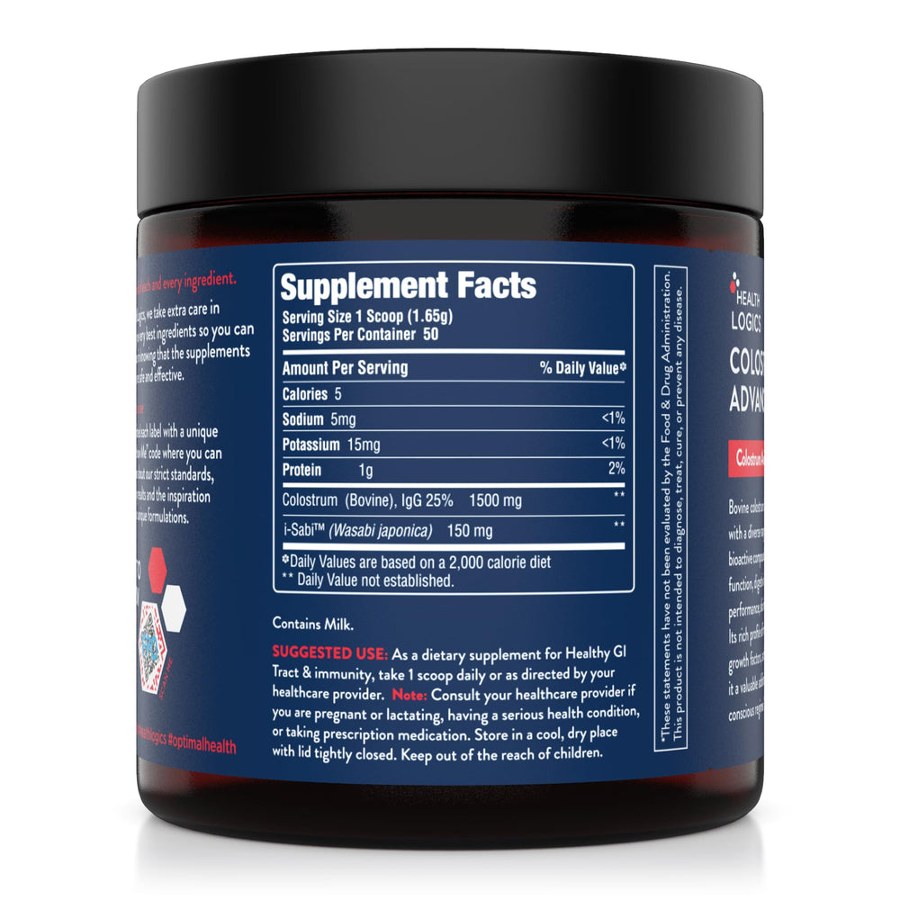 Serving scoop beside container for easy daily gut health support.