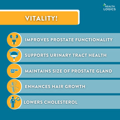 Health Logics Vitality Prostate formula bottle label showing product details