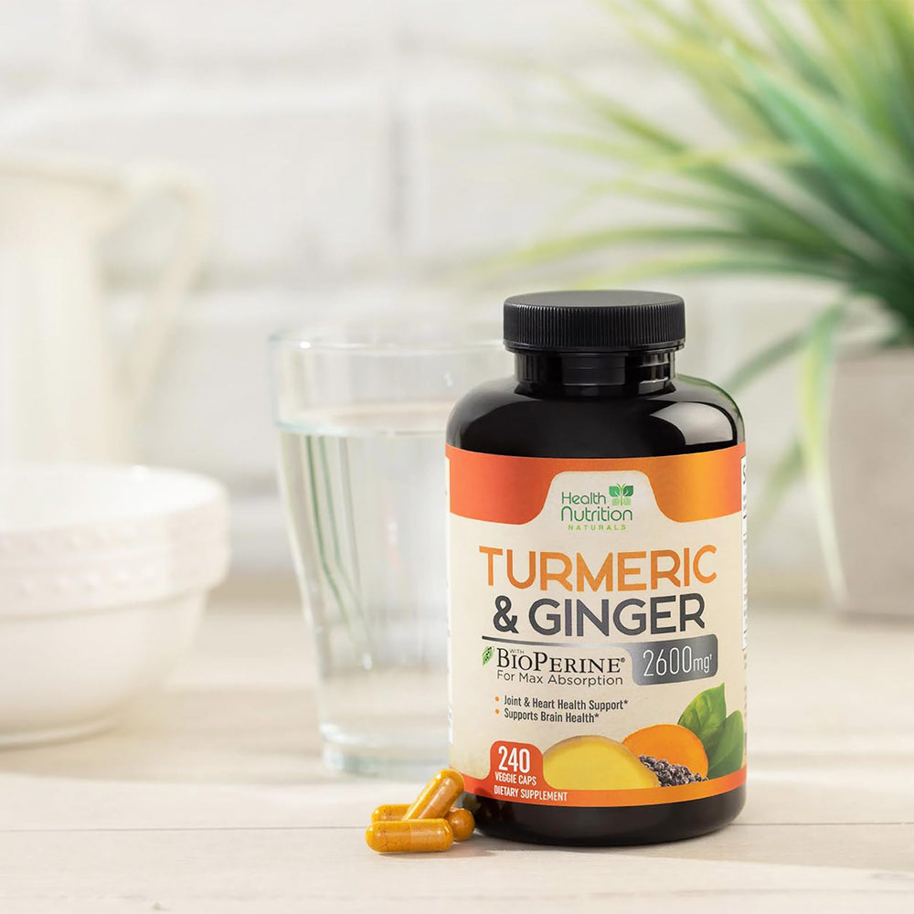 Health Nutrition Naturals Turmeric Curcumin made in USA seal denotes quality.