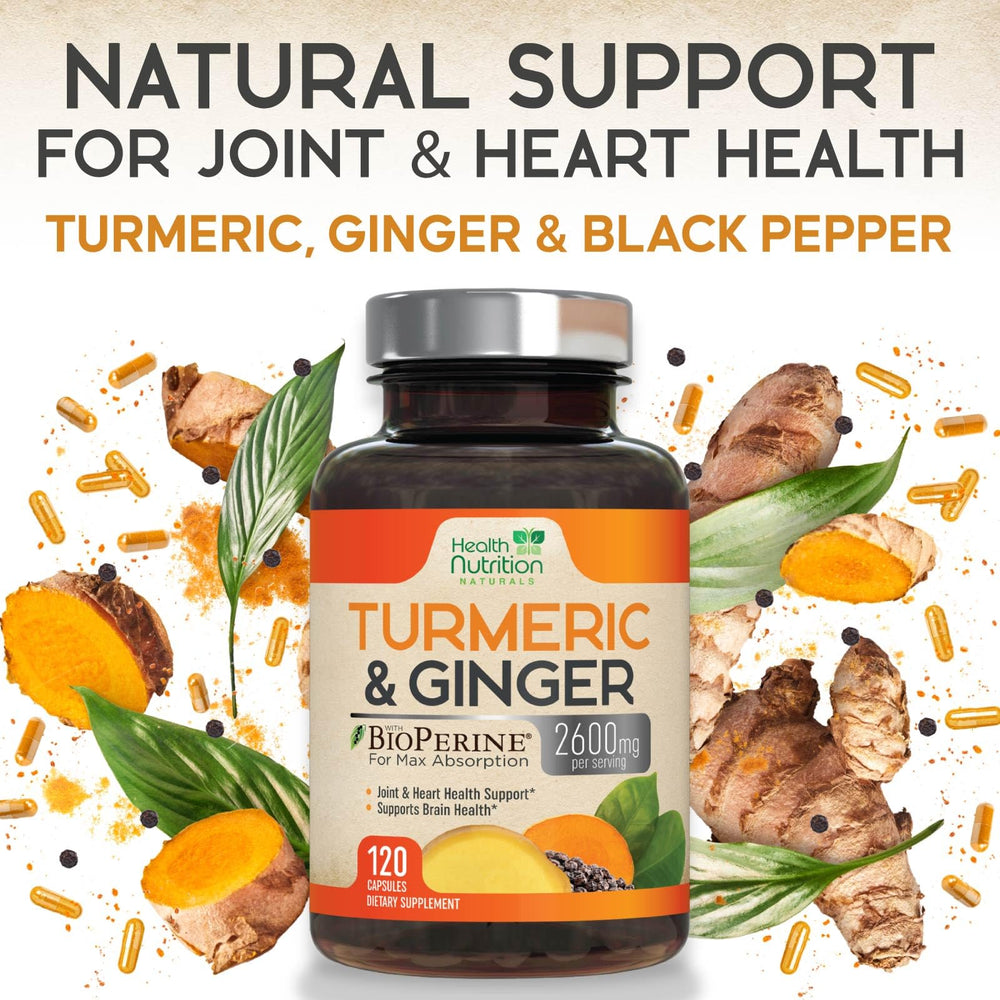 Close-up of BioPerine and ginger indicating absorption support.