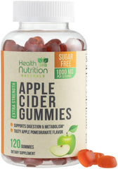 Health Nutrition Naturals ACV gummies 1000mg bottle for energy support