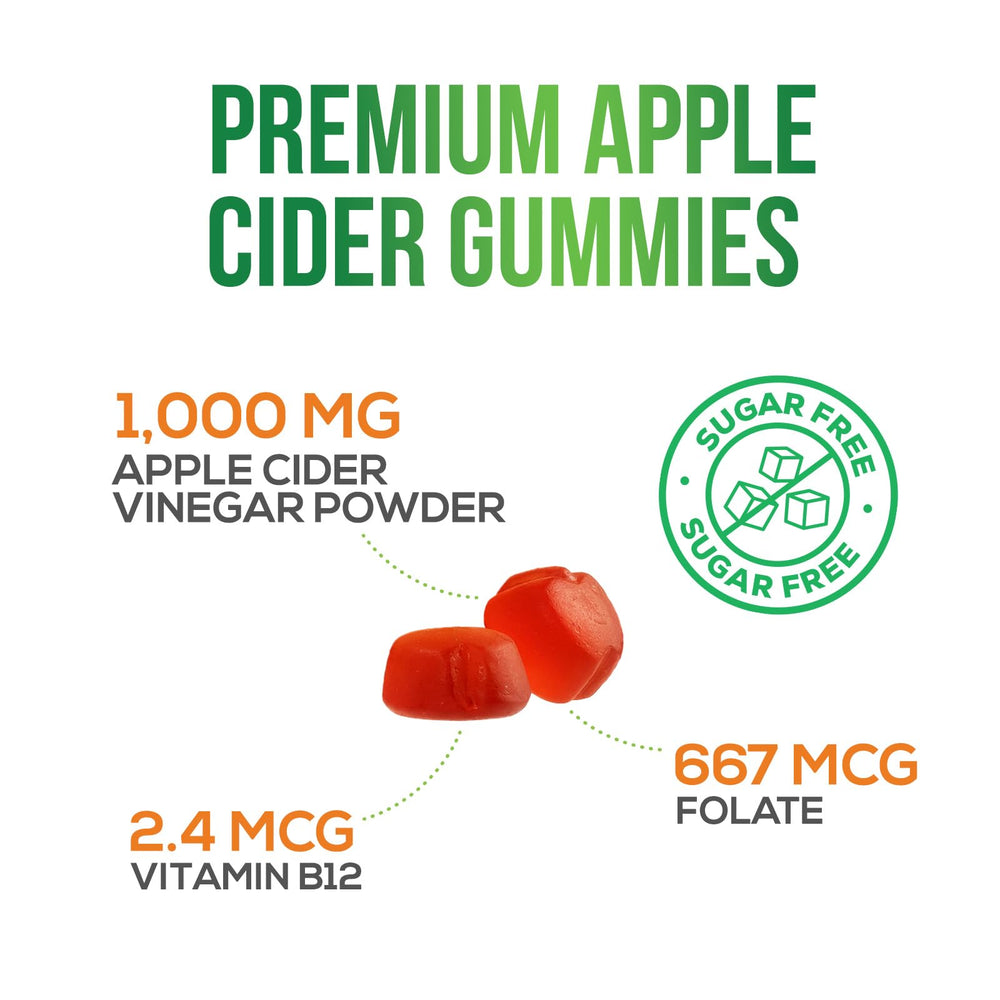 Keto-friendly non-GMO Health Nutrition Naturals ACV gummies on shelf