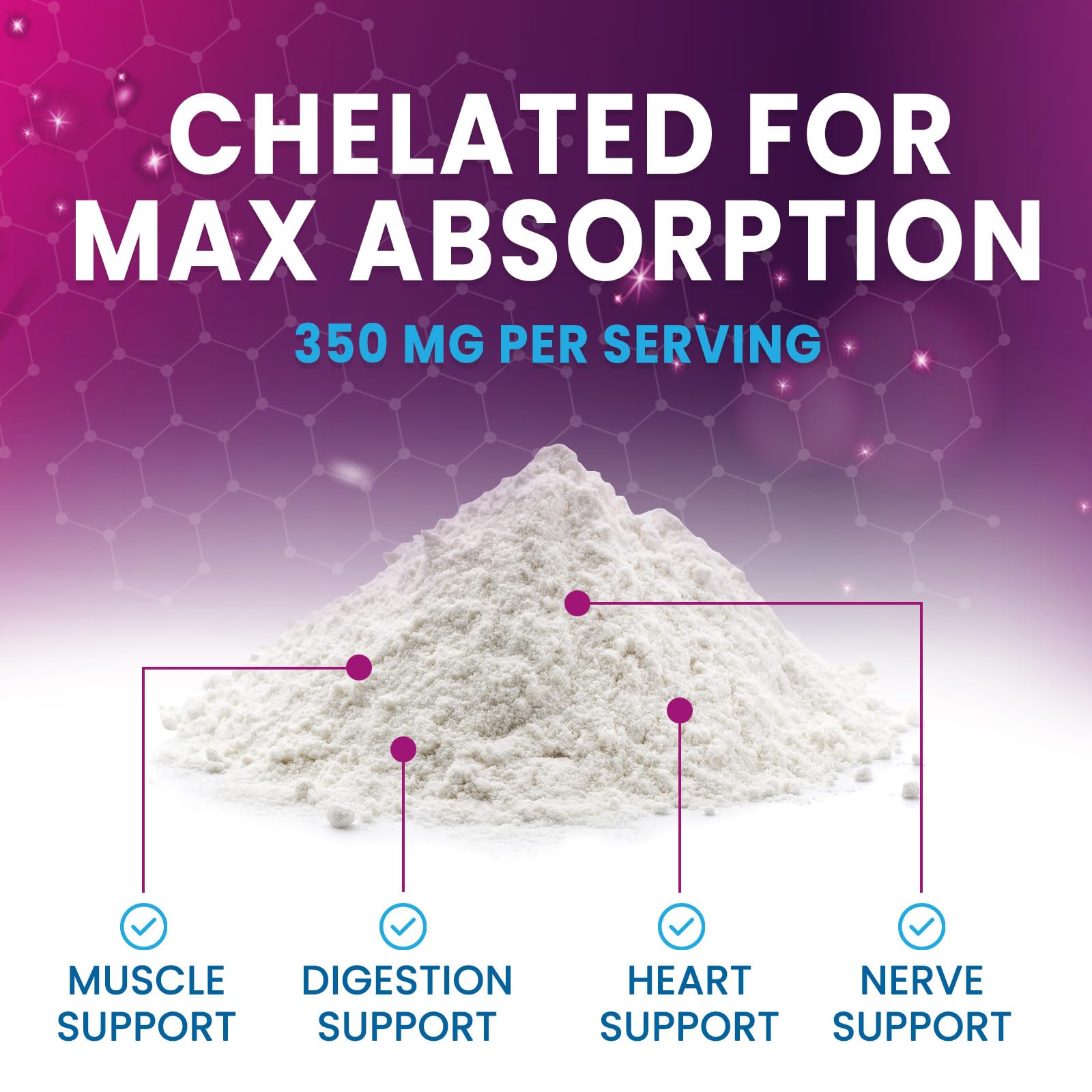 Health Nutrition Naturals magnesium powder in a glass with a refreshing routine vibe.