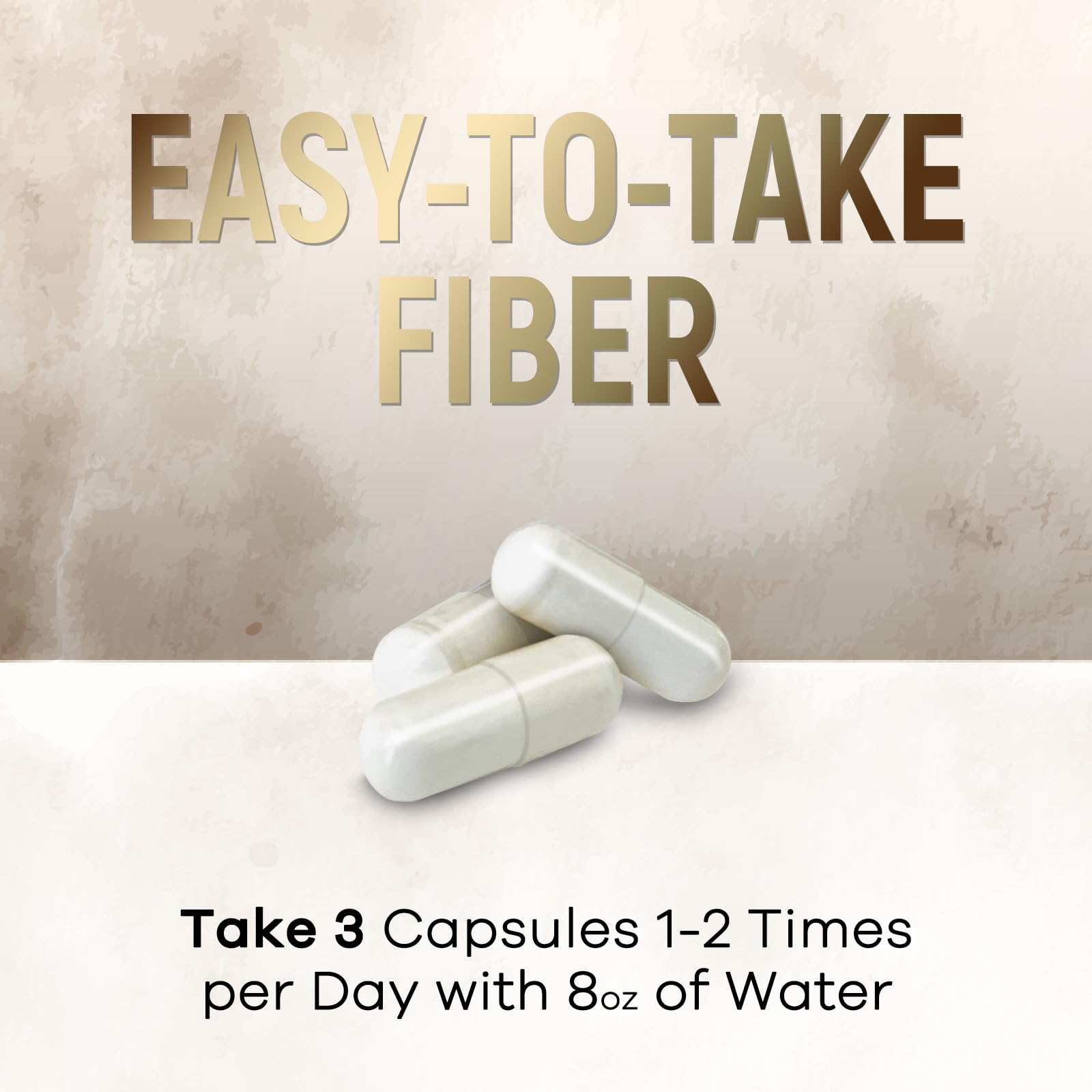 Health Nutrition Naturals Psyllium Husk Capsules vegan capsules on a clean backdrop.