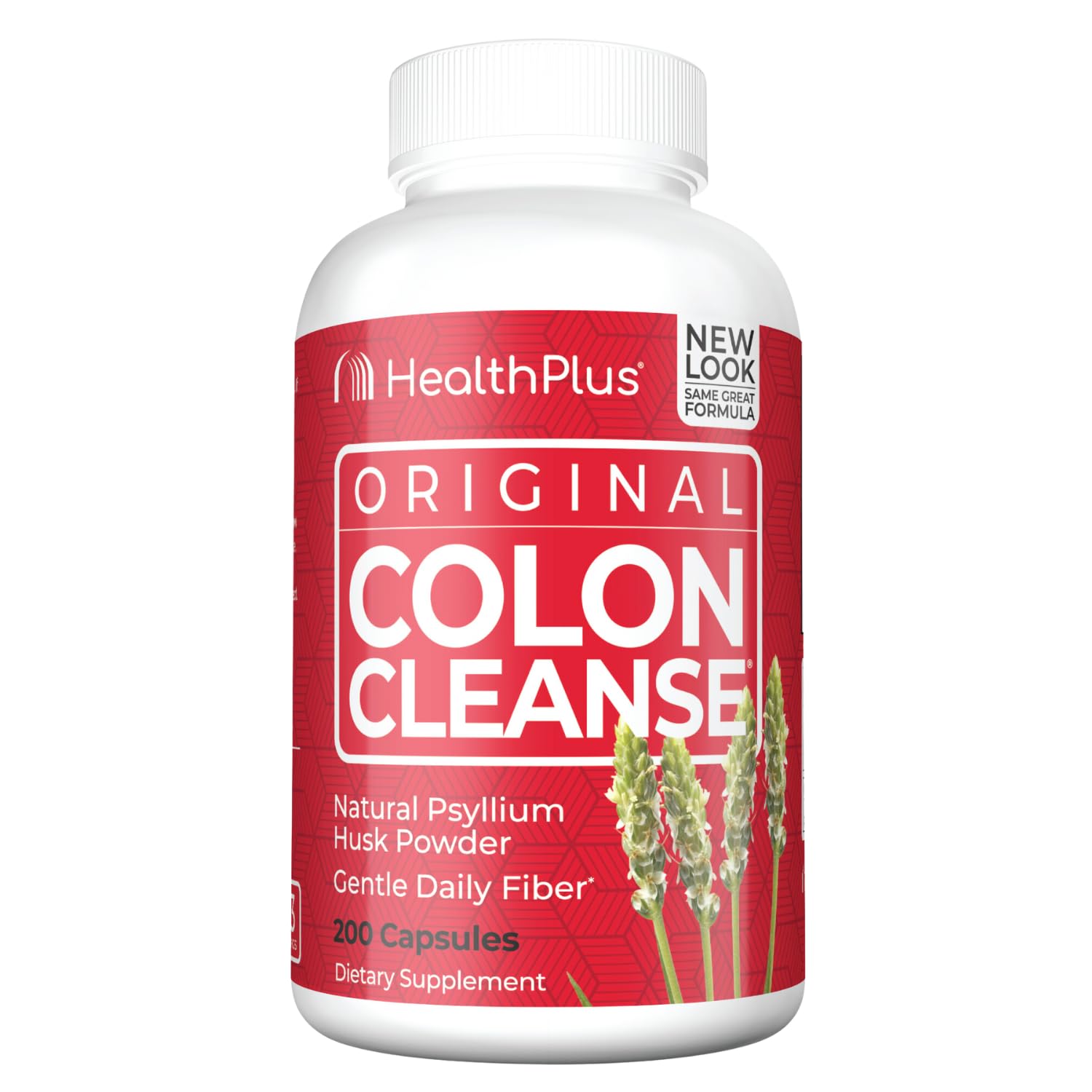 Health Plus Colon Cleanse bottle with capsules for daily fiber support
