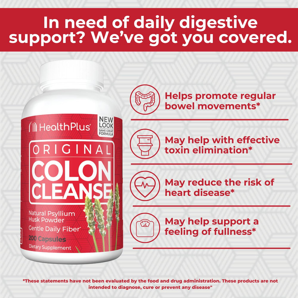 Health Plus Colon Cleanse daily routine suggested before meals