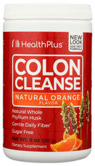 Health Plus Colon Cleanse orange bottle front view for easy daily use.