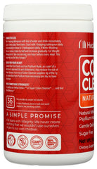 Health Plus Colon Cleanse orange label close up showing ingredients and directions.