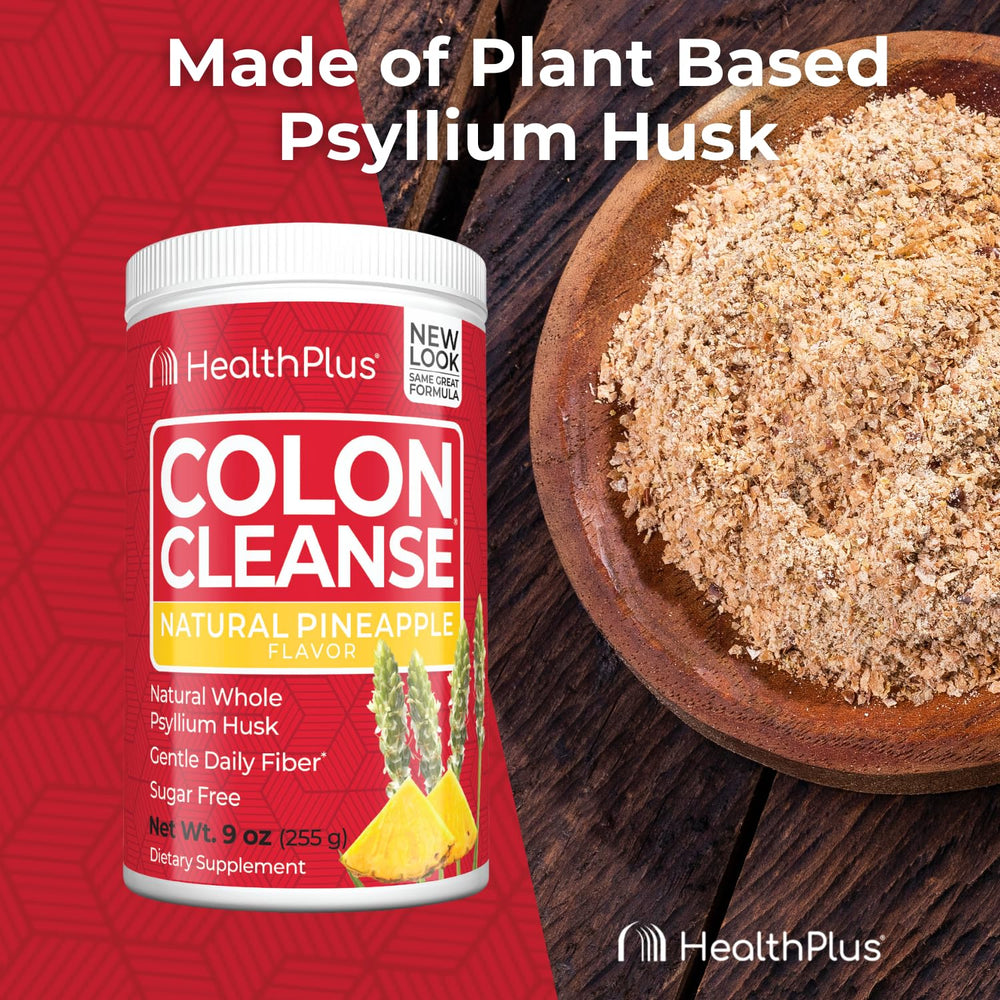 Health Plus Colon Cleanse package back with ingredients and directions