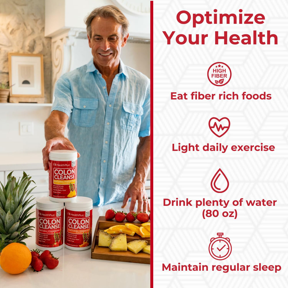 Health Plus Colon Cleanse package front displaying branding and flavor