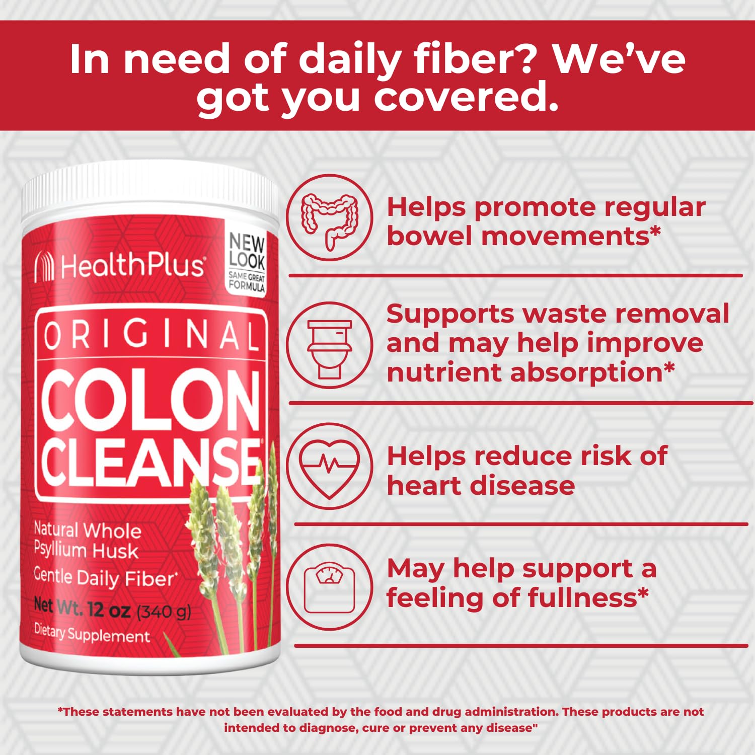 Health Plus Colon Cleanse scoop beside glass ready to mix for easy use
