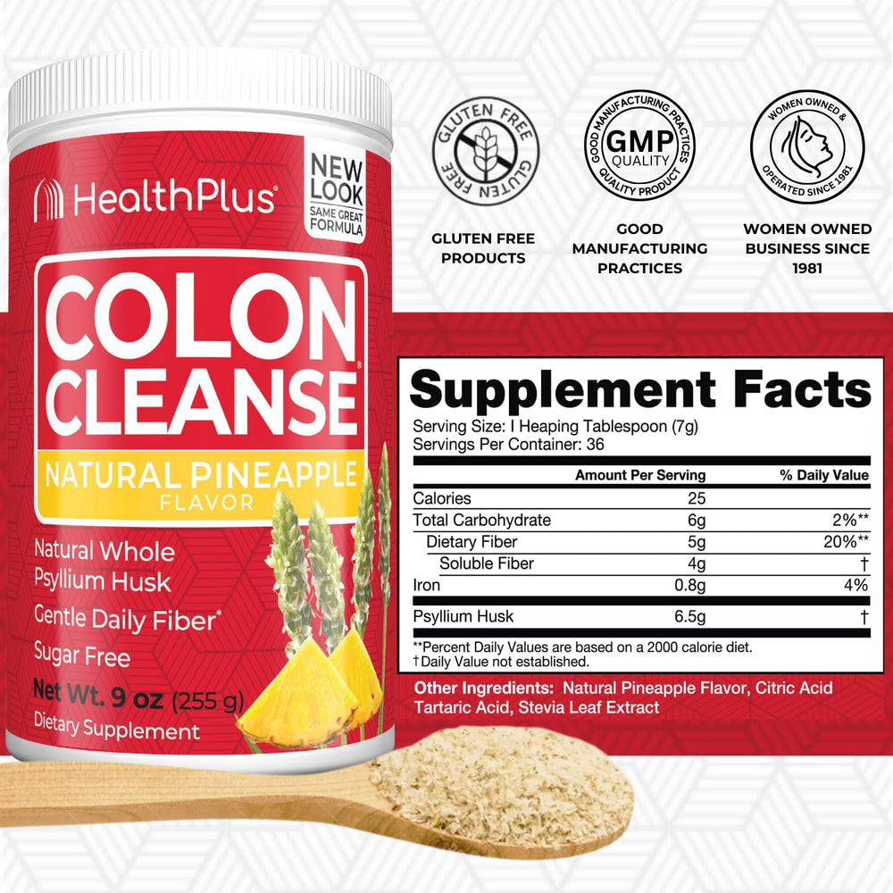 Health Plus Colon Cleanse serving scoop illustrating portion control and daily intake