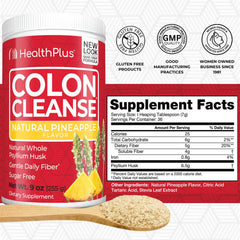 Health Plus Colon Cleanse serving scoop illustrating portion control and daily intake