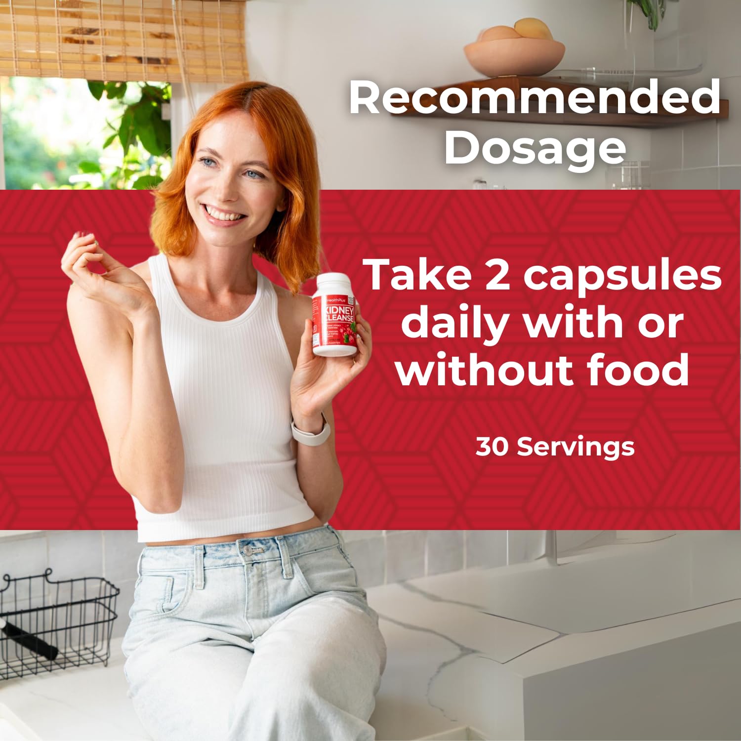 Health Plus CoQ10 capsule highlights antioxidant support for overall vitality.