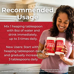 Health Plus Every Day Fiber gluten-free and dairy-free label highlights dietary options.