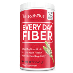 Health Plus Every Day Fiber tub front for gentle regularity support.