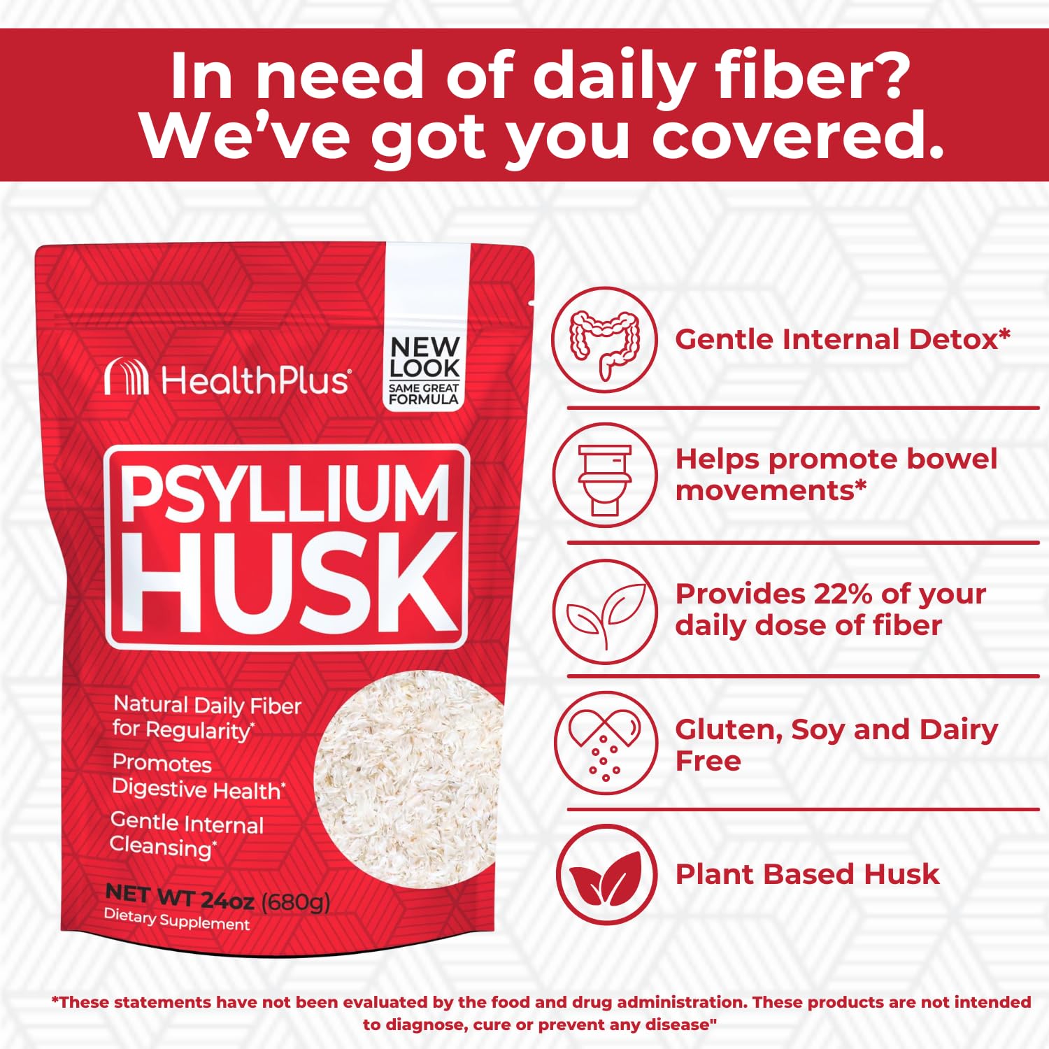 Health Plus psyllium husk bag beside keto bread for baking versatility