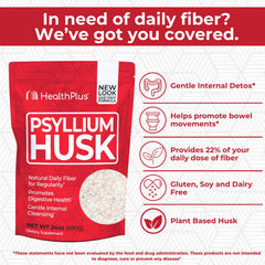 Health Plus psyllium husk bag beside keto bread for baking versatility