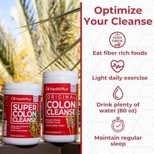 Health Plus Super Colon Cleanse gluten-free label emphasizes suitability for sensitive diets