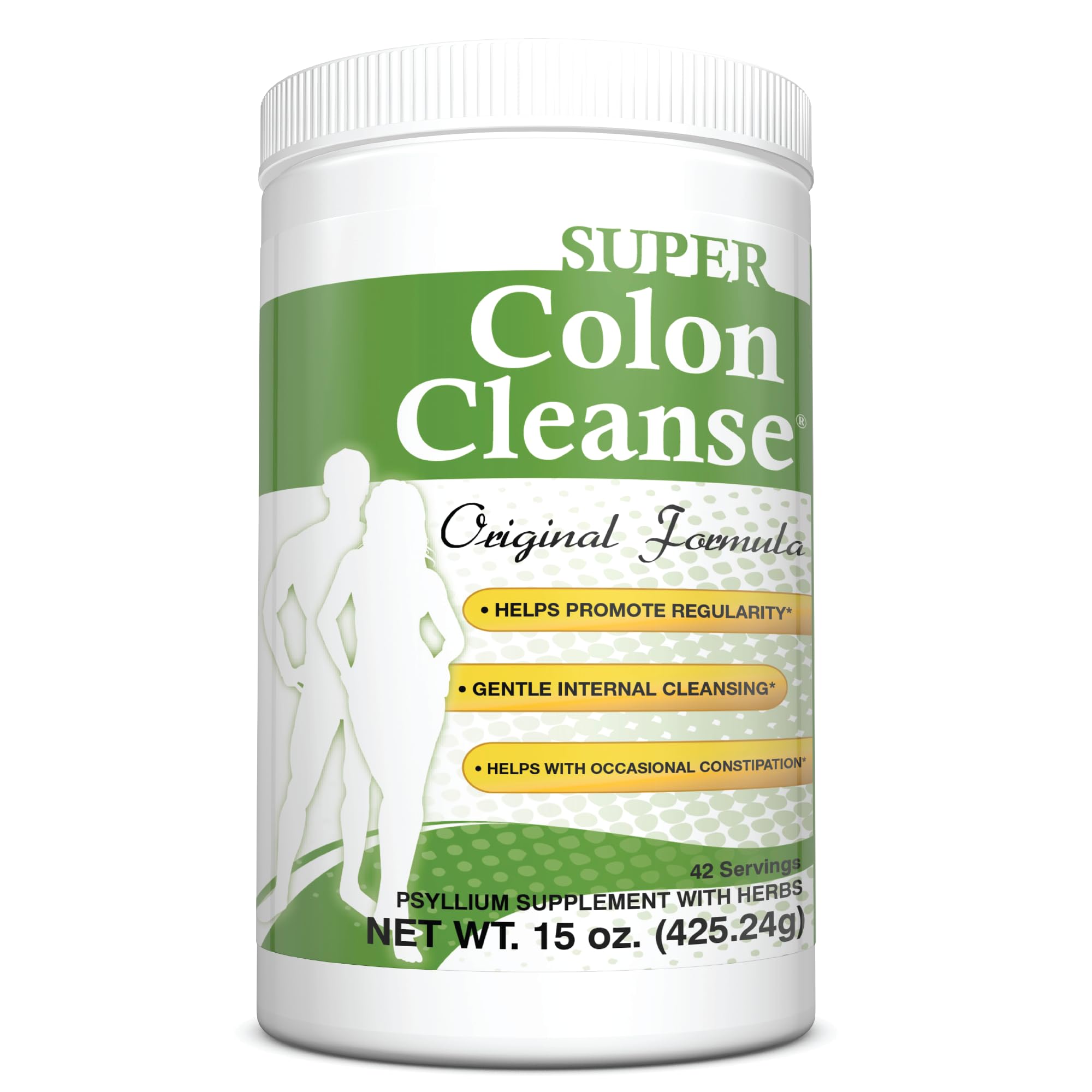 Health Plus Super Colon Cleanse original formula tub front for gentle digestive support