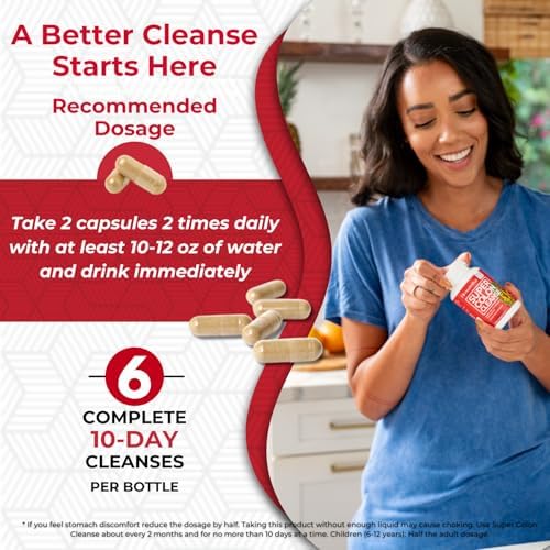 Health Plus Super Colon Cleanse psyllium husk image showing dietary fiber support.