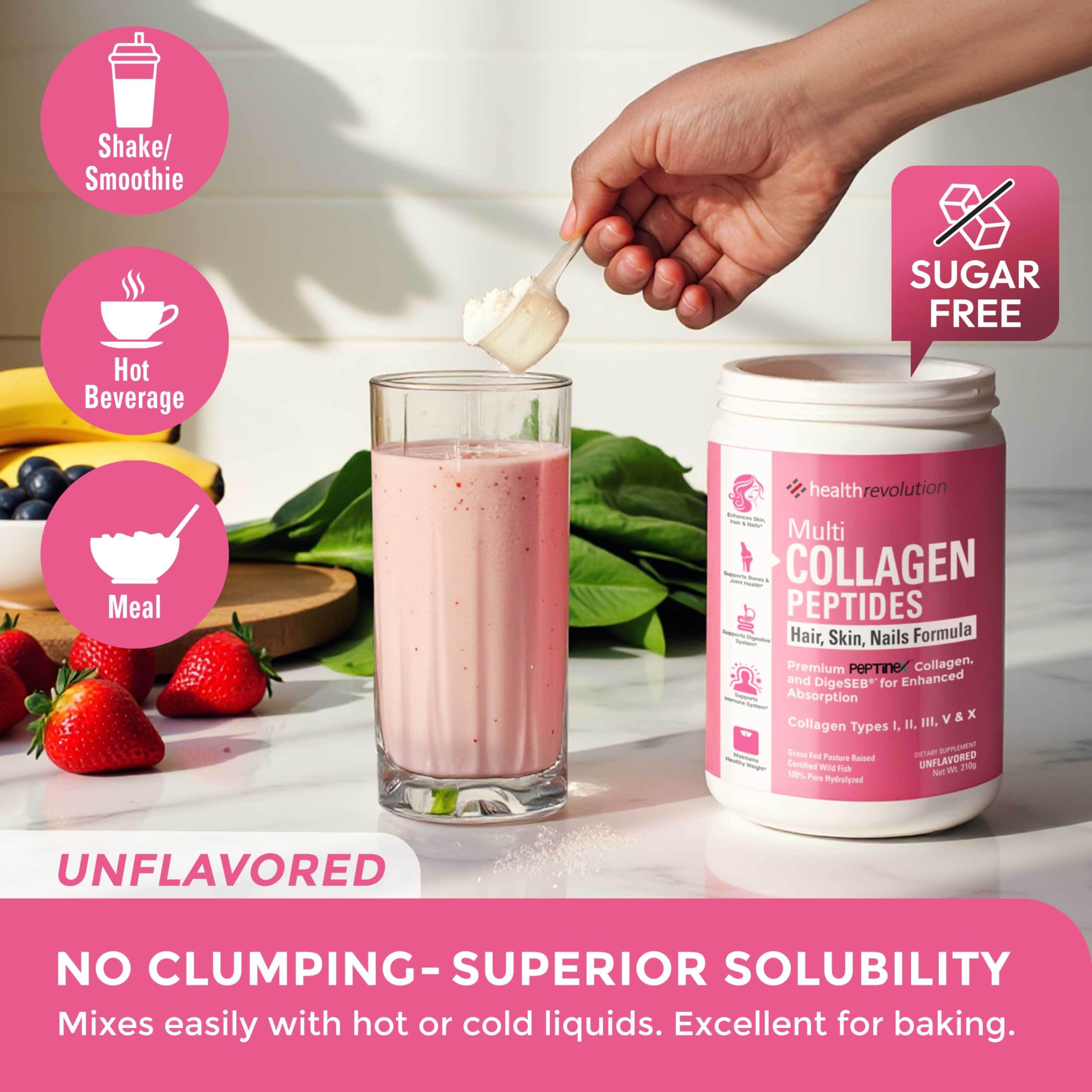 Health Revolution collagen study visualization suggesting potential skin elasticity improvement