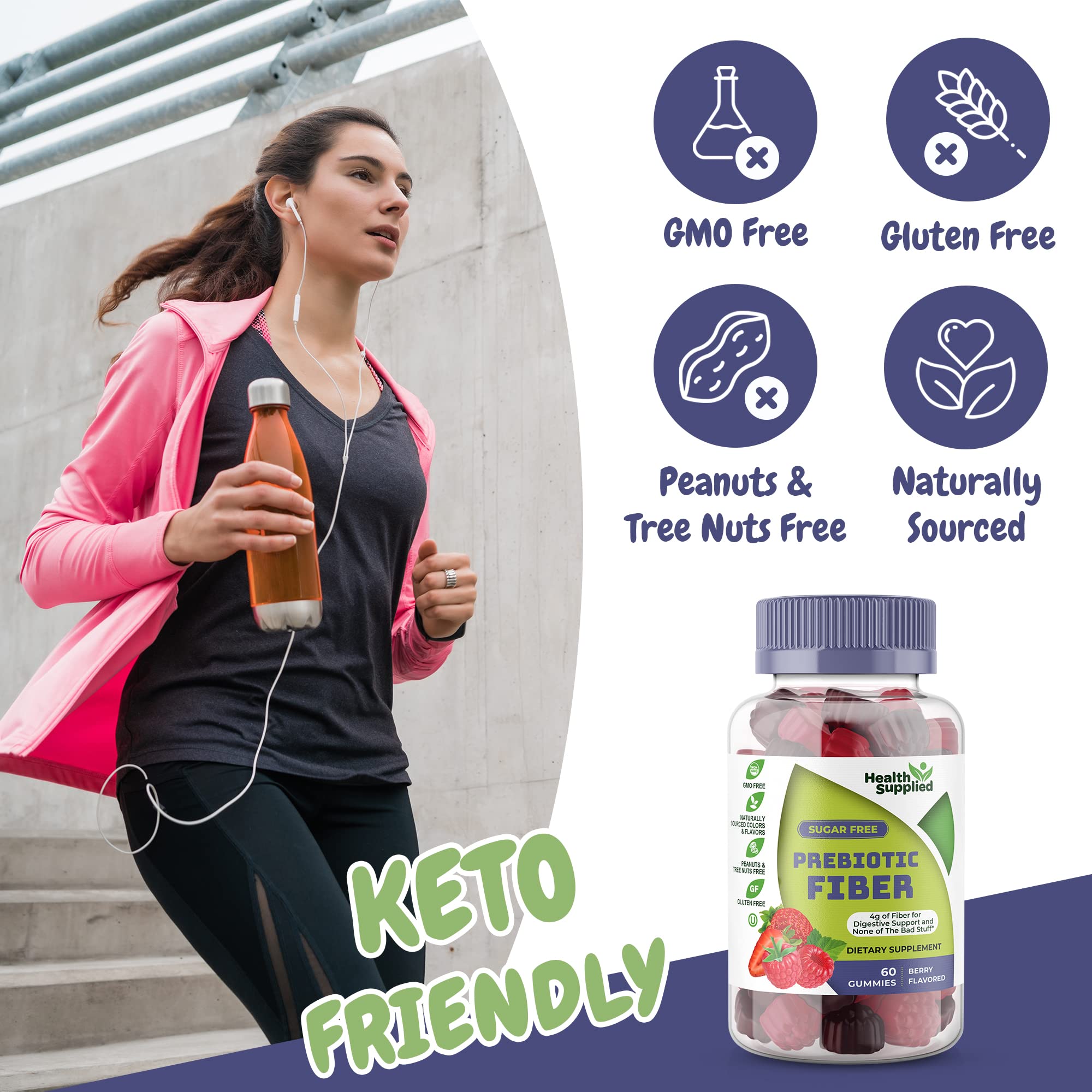 Health Supplied gummies in hand imply support for a balanced diet plan