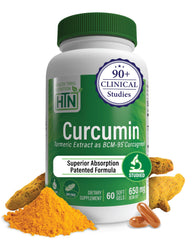 Health Thru Nutrition Curcumin 650mg bottle—high absorption turmeric for supporting a healthy inflammation response.