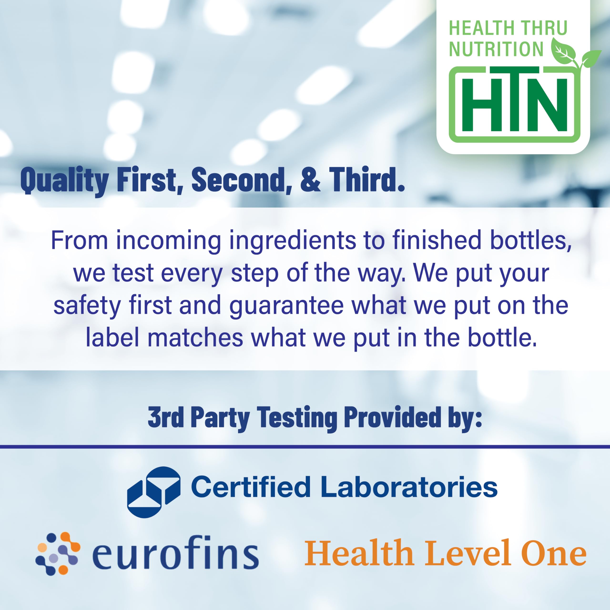Health Thru Nutrition Curcumin 650mg label—non-GMO certification and quality emphasis.