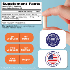 Front label of Health Thru Nutrition NAD+ Activator highlights NR and PQQ.