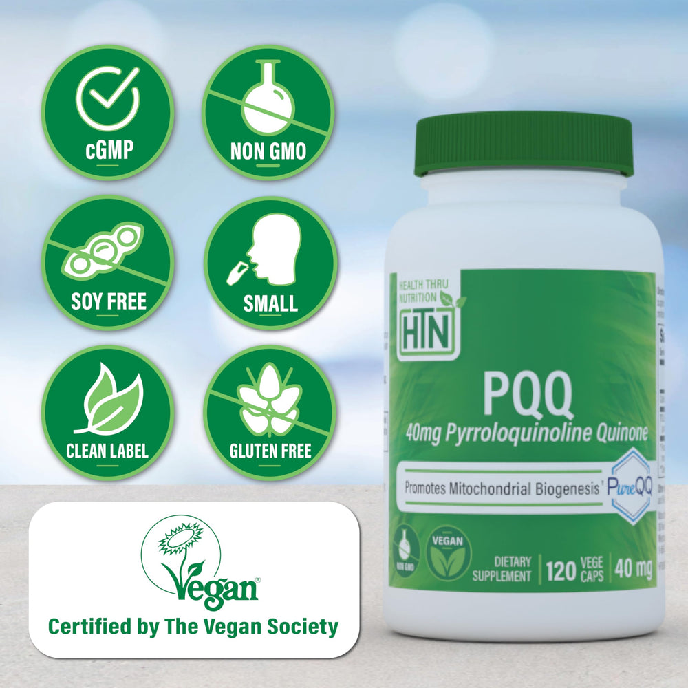 Health Thru Nutrition PureQQ label shows third-party potency verification