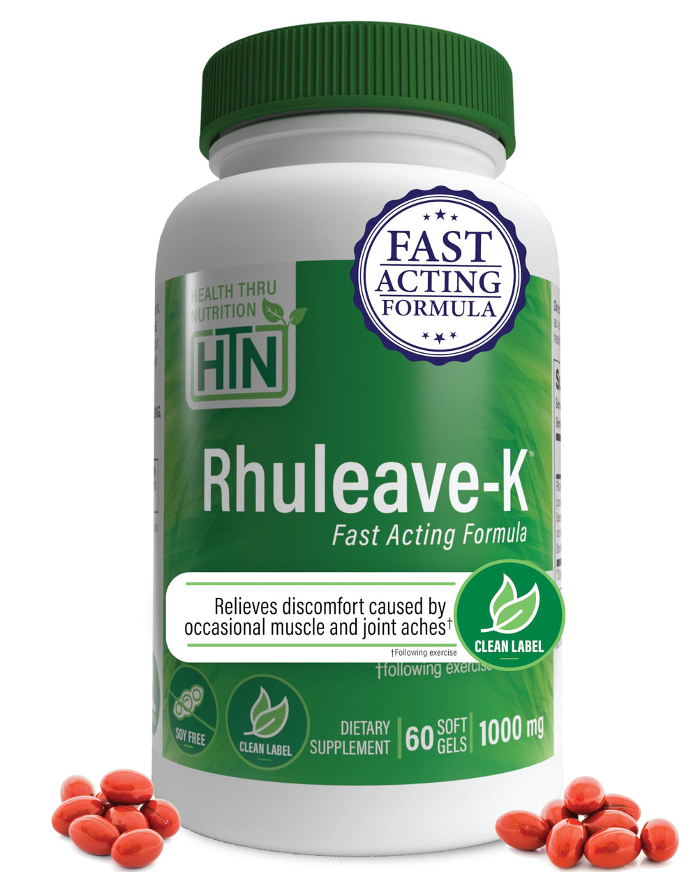 Health Thru Nutrition Rhuleave-K bottle with fast-acting joint support