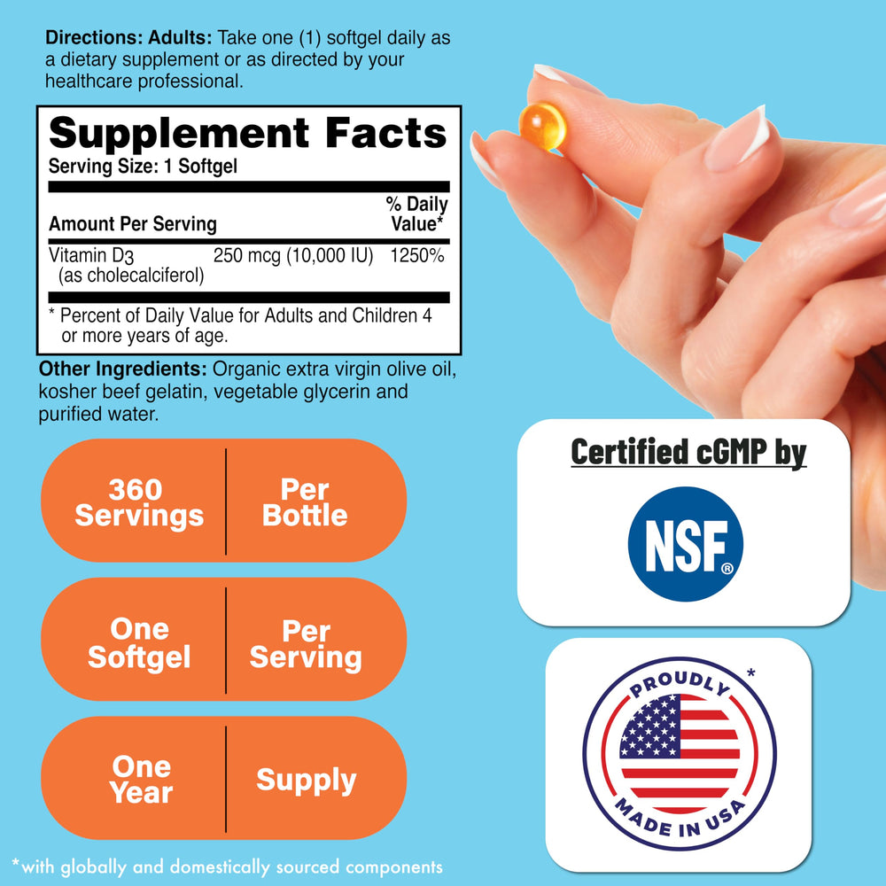 Health Thru Nutrition Vitamin D3 mini softgels for easy daily intake