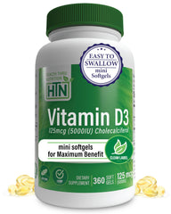Health Thru Nutrition Vitamin D3 softgels bottle for daily immune support