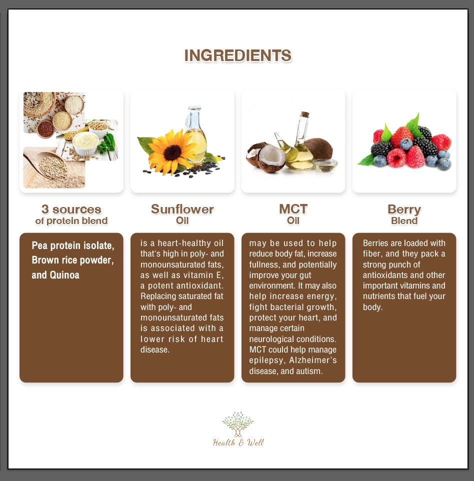 Health & Well vanilla protein powder shaker image, ideal for on-the-go shakes.