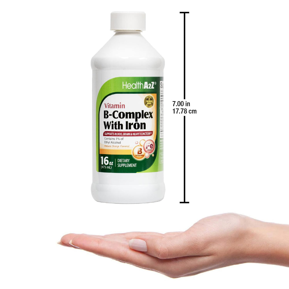 HealthA2Z B-complex ingredients list showcases vitamin blend and iron